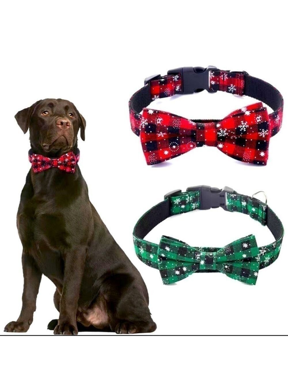 Dog collar large Christmas